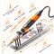Wood Burning kit, Professional WoodBurning Pen Tool, DIY Creative Tools,Wood Burner for Embossing/Carving/Pyrography,Suitable for Beginners,Adults (orange)